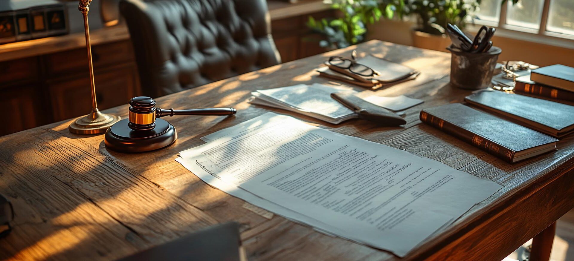law office gavel legal documents