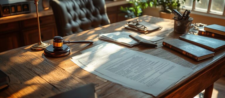 law office gavel legal documents