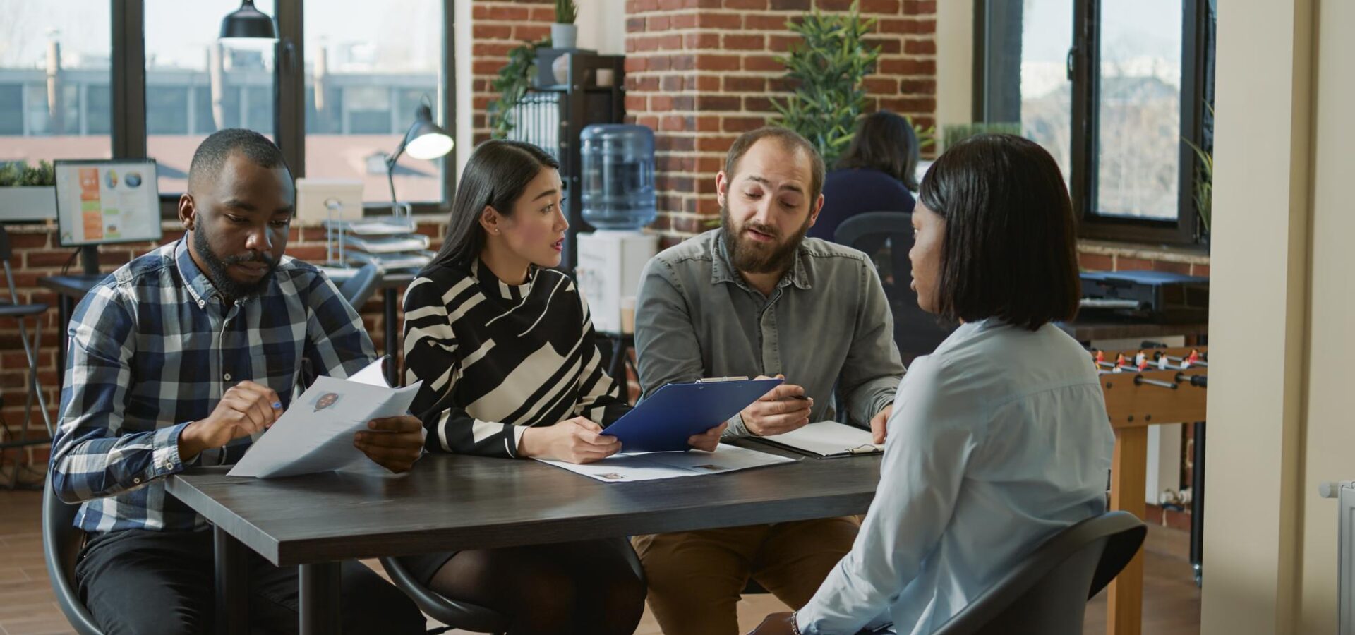 human resources team meeting hiring