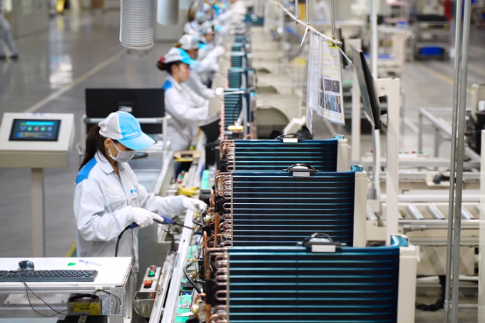 Inside the air conditioner factory