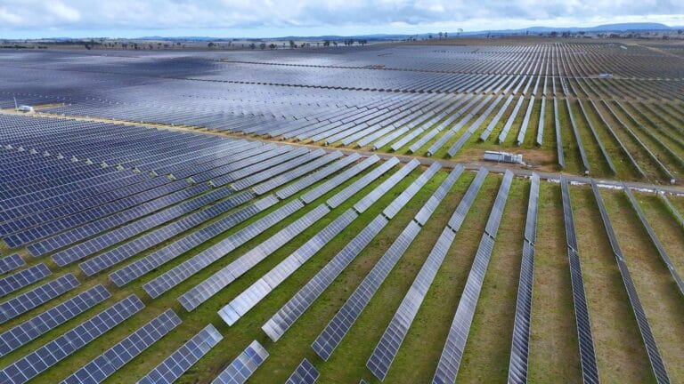Utility-scale solar farm of the kind Singapore capital finances in Vietnam