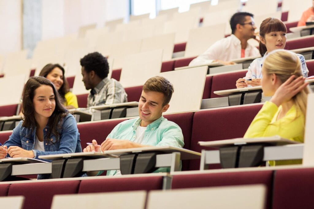 University lecture hall students in Vietnam's education sector